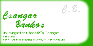 csongor bankos business card